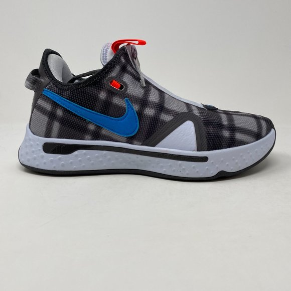 Nike Mens Paul George 4 Black Gray Plaid Low Top Zip Basketball Shoes Size 7 - Picture 5 of 6